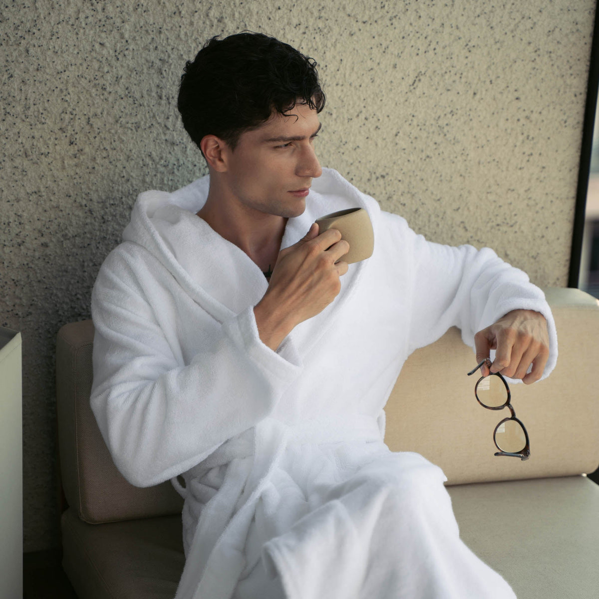 Italic Ultraplush Australian Cotton Hooded Bathrobe — Unisex