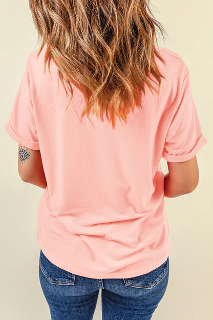 Round Neck Short Sleeve T-Shirt, styled photo (3)