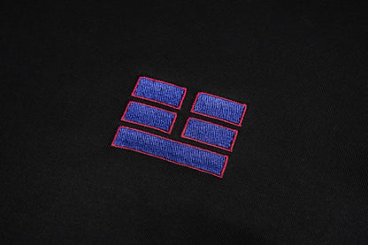 Blue Lightning Embroidered Hoodie, styled photo