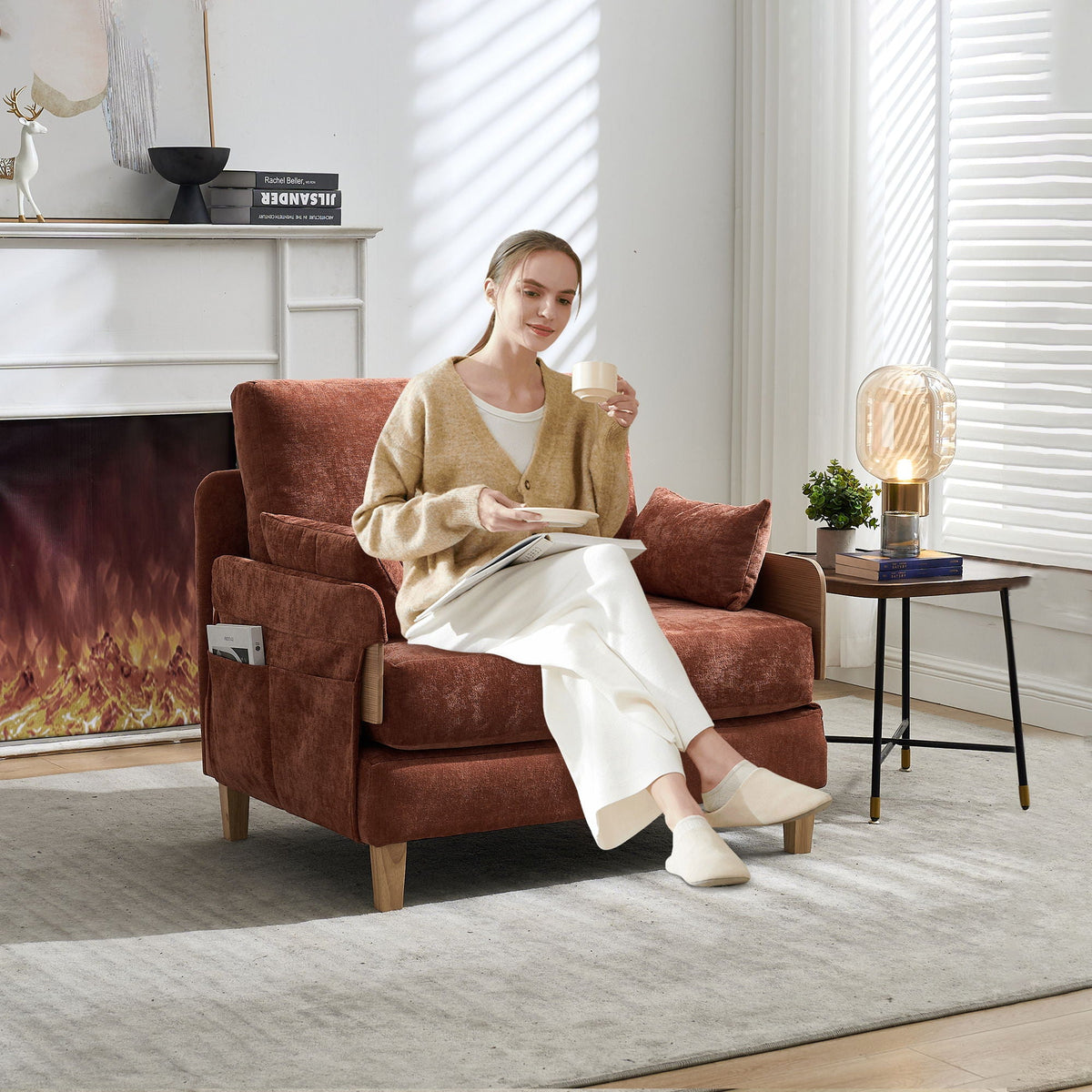 Foldable sofa bed measuring 29.13 inches deep (view 102)