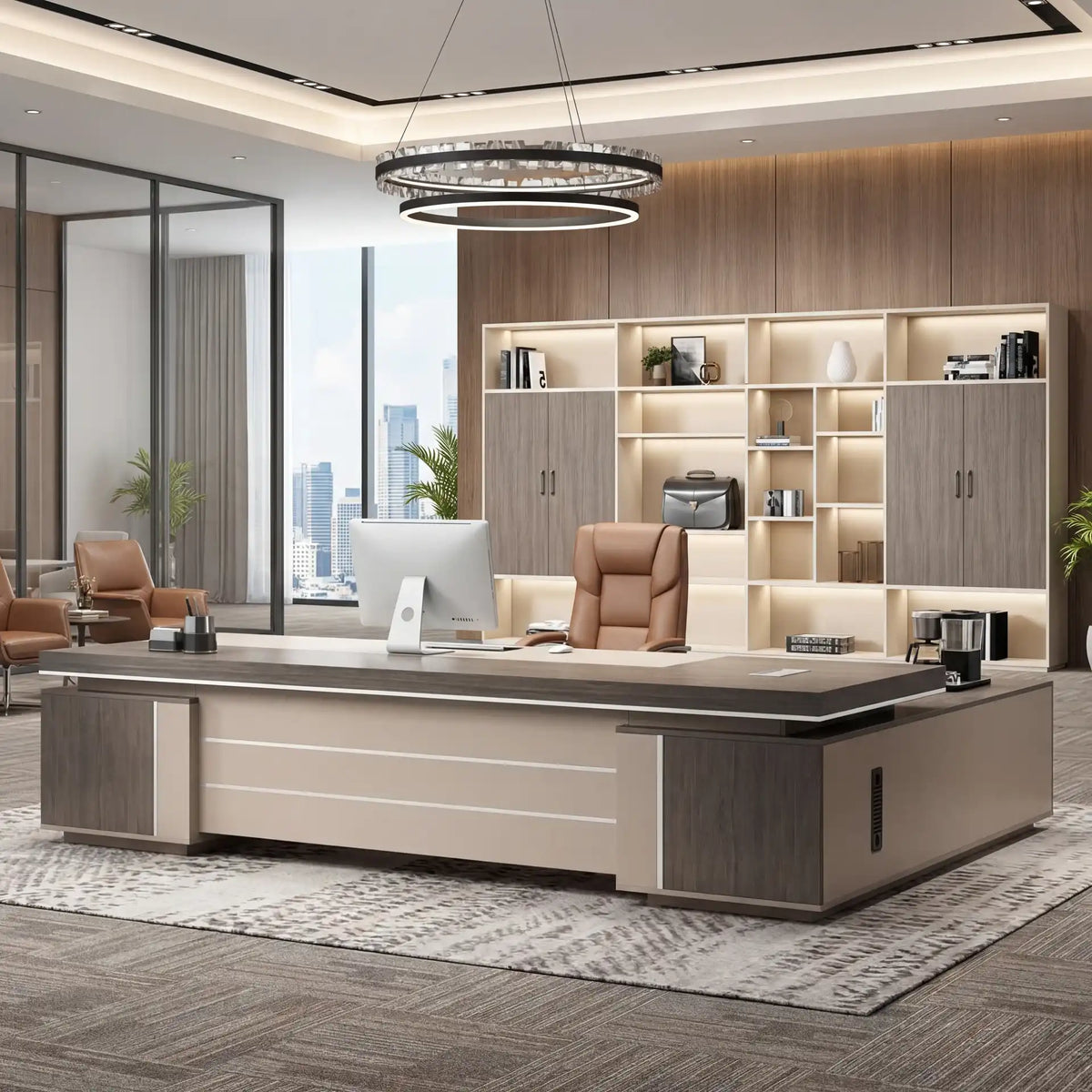 Arc Grove August L-shaped executive desk, left return — view 5