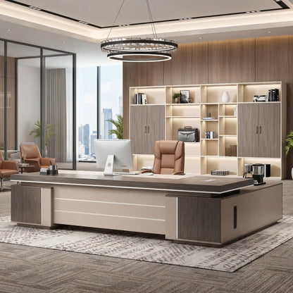 Arc Grove August L-shaped executive desk, left return — view 5