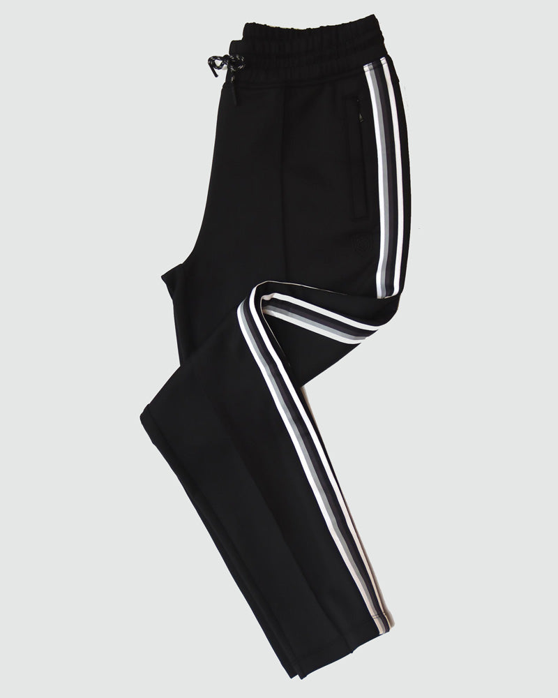 Powerstripe Mid Rise 28" 7/8 Length Track Pant, styled photo