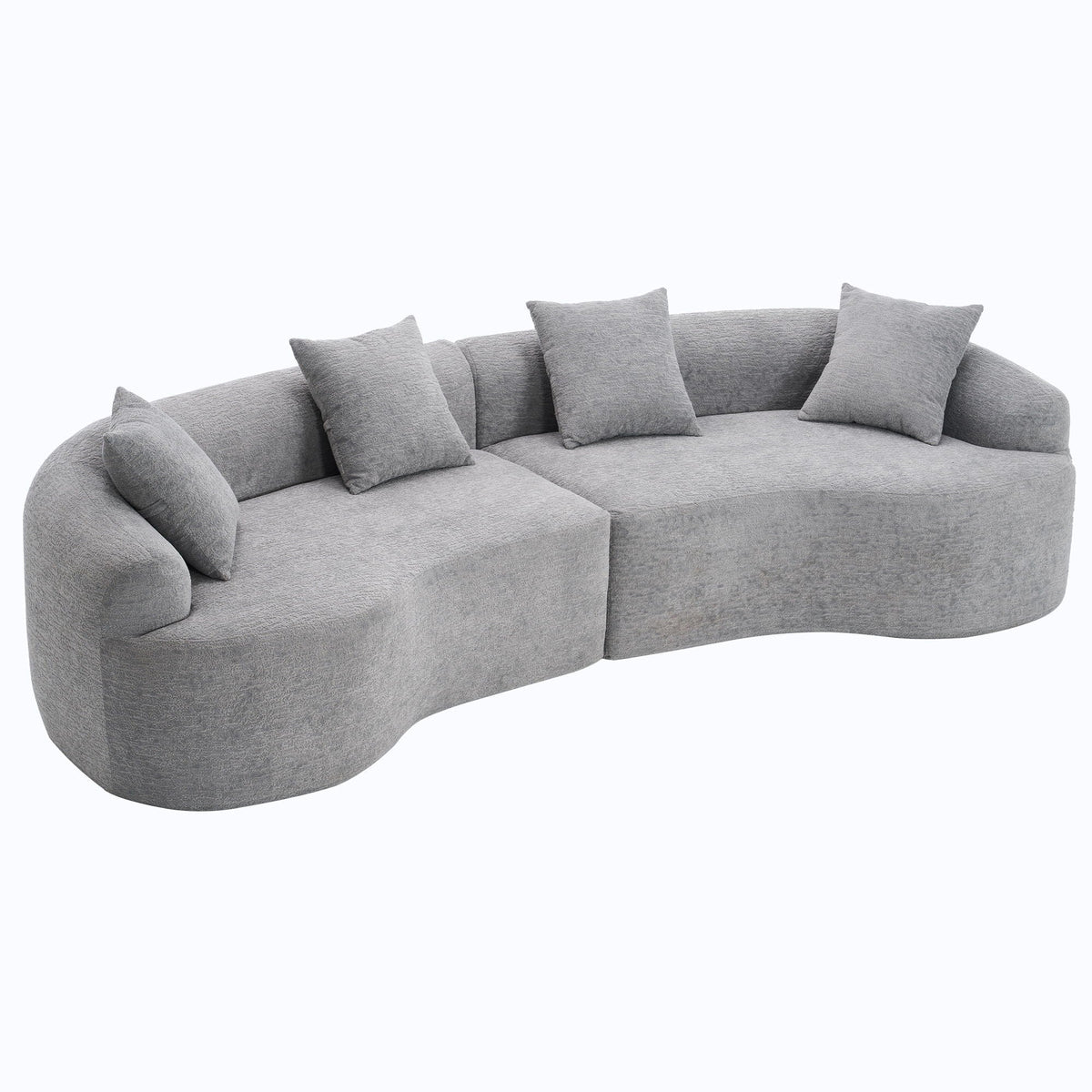 Curved Modular 4-Seater Sectional Sofa, product photo
