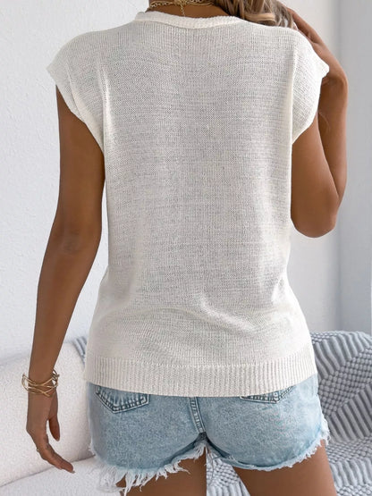 Cable knit button-up cardigan, product photo (2)