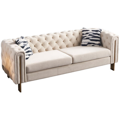 Chesterfield Modern Tufted Sofa, alternate view (9)
