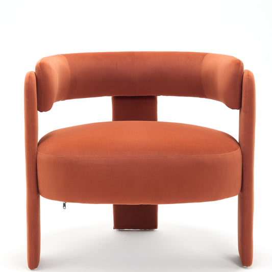 Mid-Century Velvet Accent Chair, alternate view