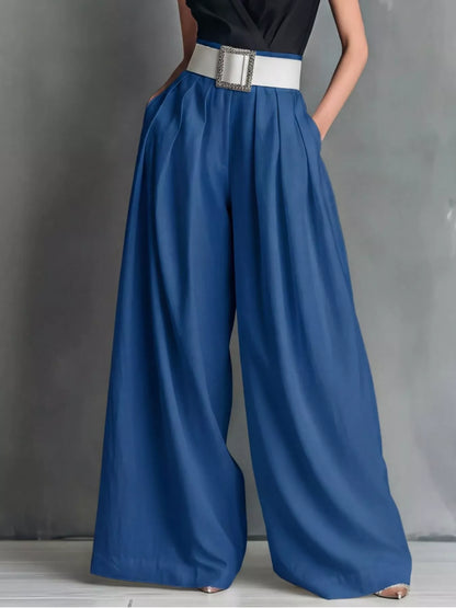 High-waisted wide-leg pants, product photo (2)