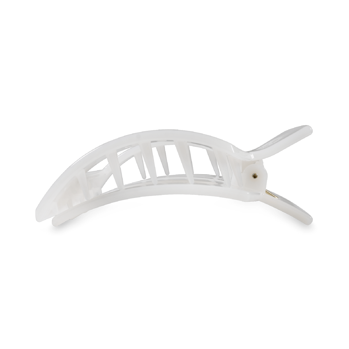 White hair clip on a white background