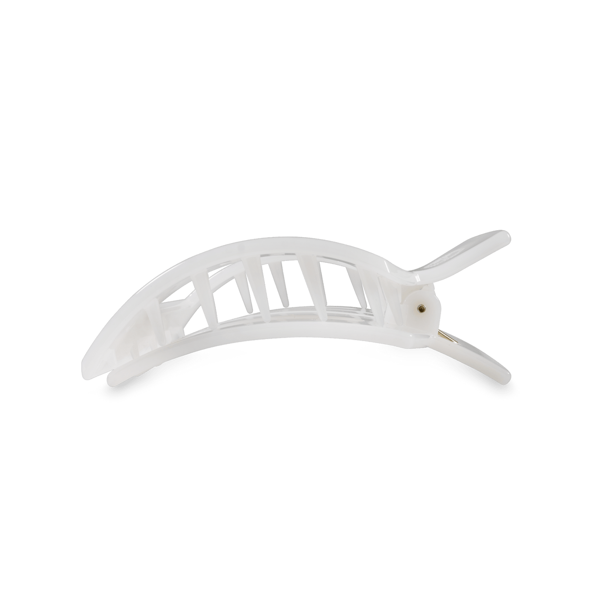White hair clip on a white background