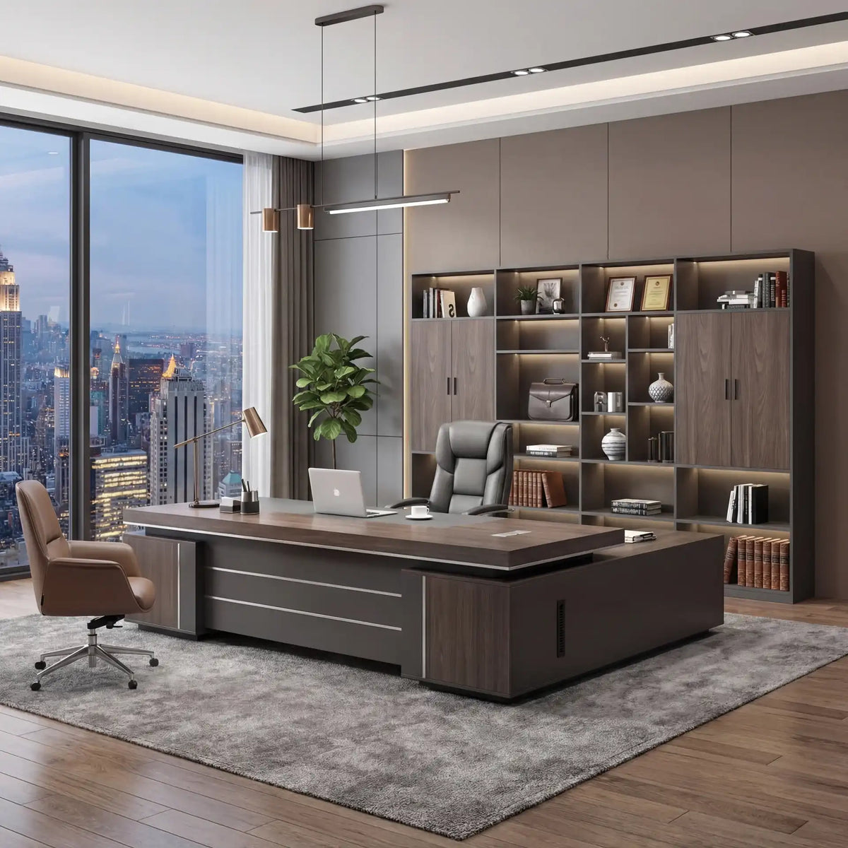 Arc Grove August L-shaped executive desk, left return — view 3