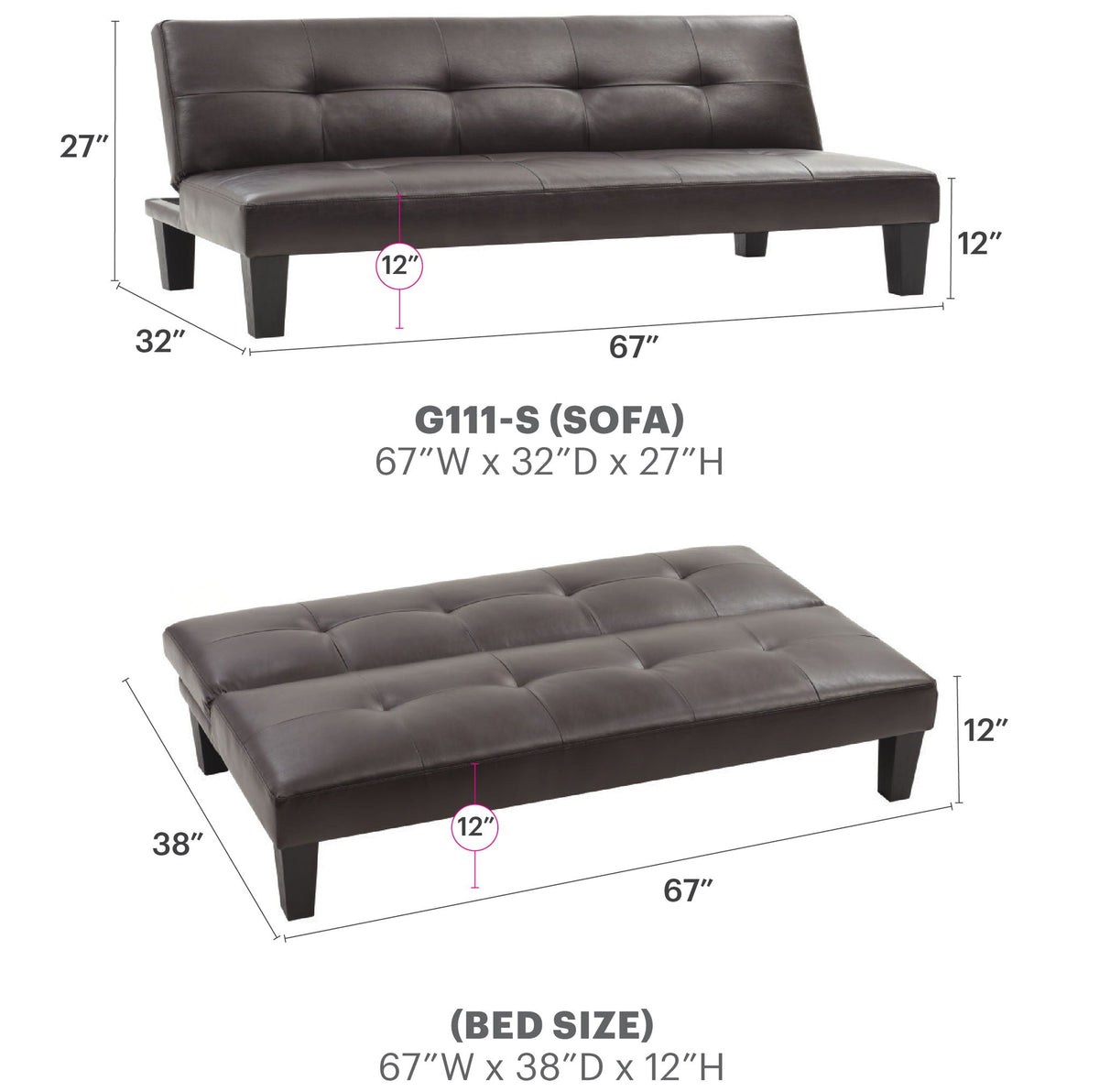 Alan sofa bed shown in a spare room