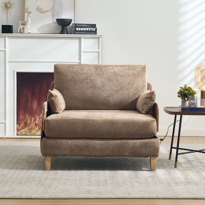 Mid century modern convertible sofa bed folded out as a bed (view 113)