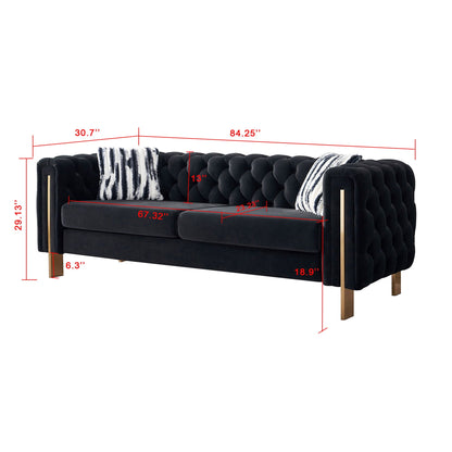 Chesterfield Modern Tufted Sofa, styled photo (9)