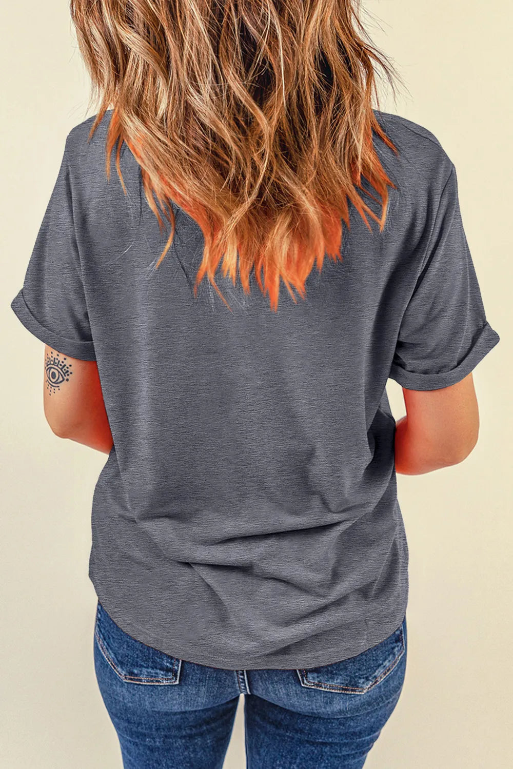 Round Neck Short Sleeve T-Shirt, additional detail (4)