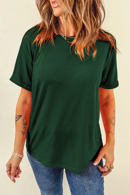 Round Neck Short Sleeve T-Shirt, styled photo (2)