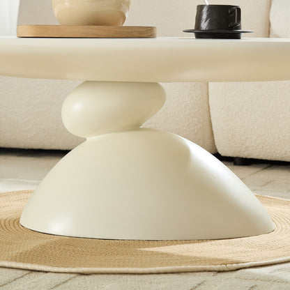 HouseOfZazla Lucky Stone Shaped Corner and Elliptical Coffee Tables