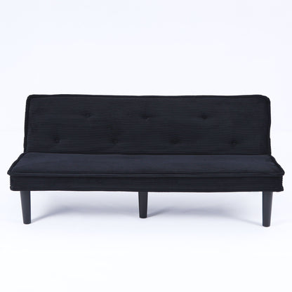 Convertible Corduroy Sofa Bed with Solid Wood Frame, product photo