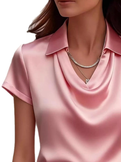 Satin Cowl Neck Blouse, additional detail (3)