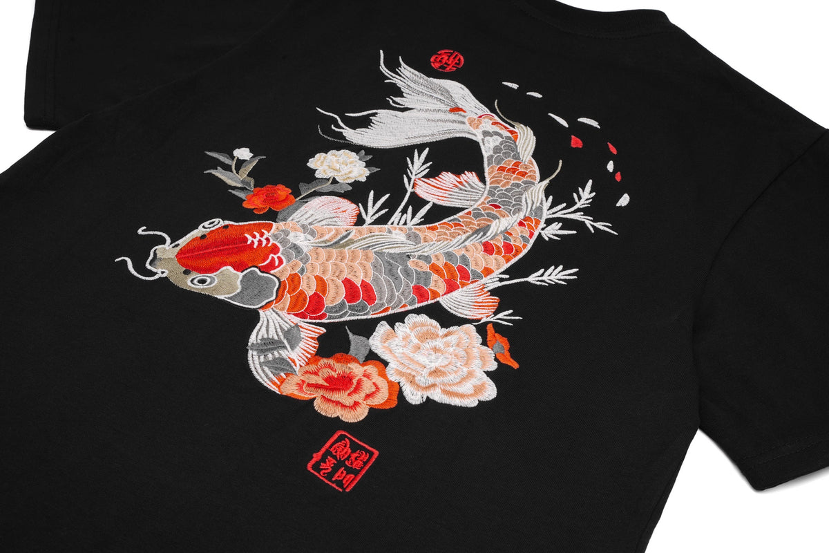 Koi Fish Embroidered Tee, product photo (2)