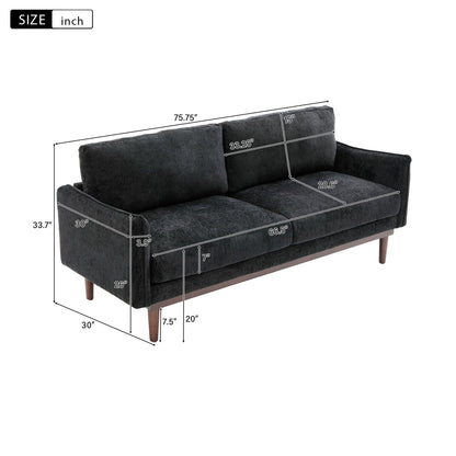 Wide Loveseat Sofa with Stitched Arms, styled photo (2)
