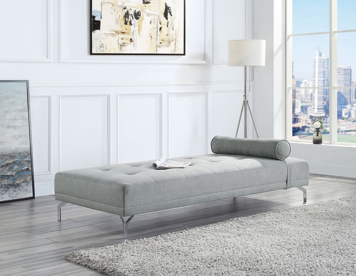 Quenti Velvet Sofa Bed in Gray, product photo