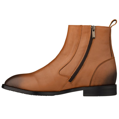 TOTO K33094 light brown side-zip elevator boot, additional detail