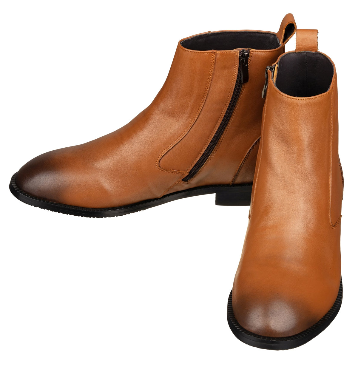 TOTO K33094 light brown side-zip elevator boot, further detail view