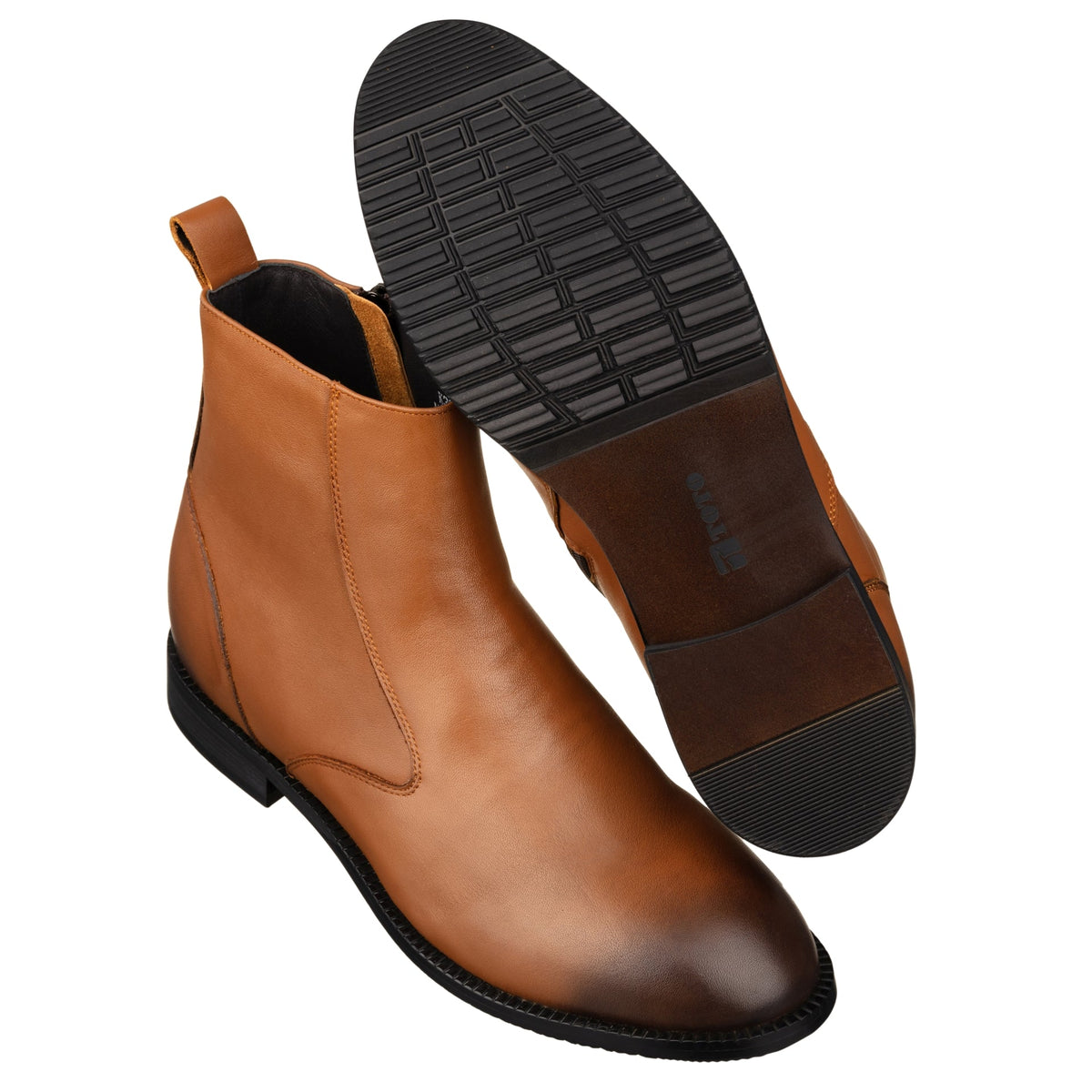 TOTO K33094 light brown side-zip elevator boot, additional angle