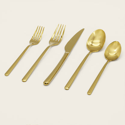 Italic Emilia Mirror-Finish 20-Piece Flatware Set