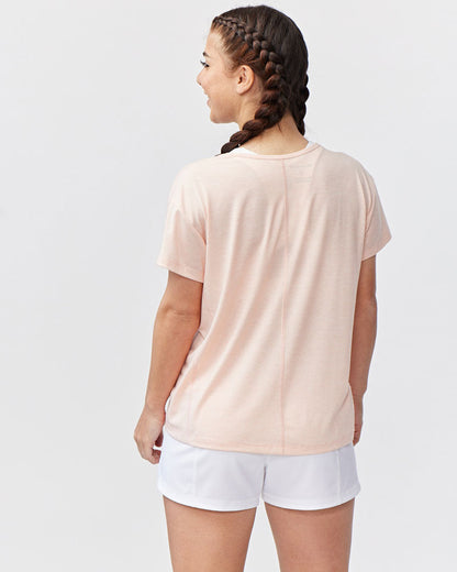 G5 Everyday Women's Performance Workout Top in Nectar, back view