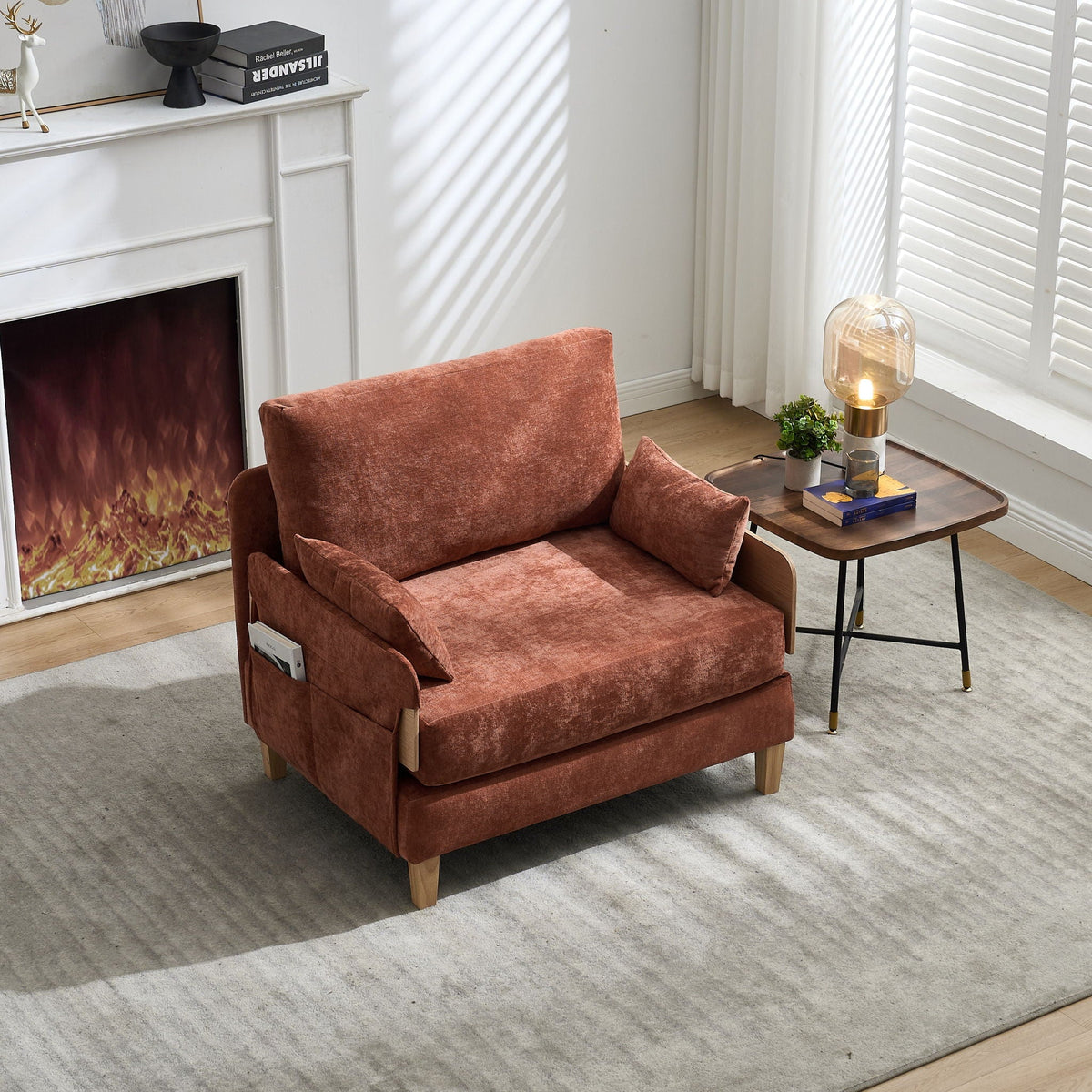 Foldable sofa bed measuring 27.95 inches high (view 125)