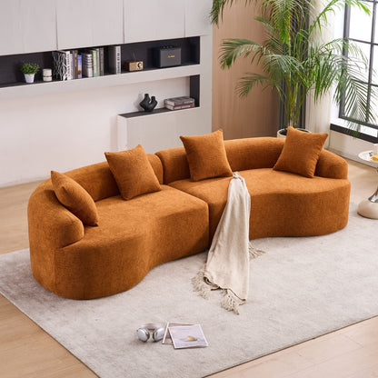 Curved Modular 4-Seater Sectional Sofa, alternate view