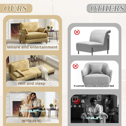 Convertible sleeper sofa bed, seat cushion detail (view 128)