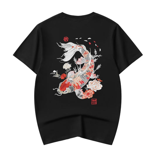 Koi Fish Embroidered Tee, product photo