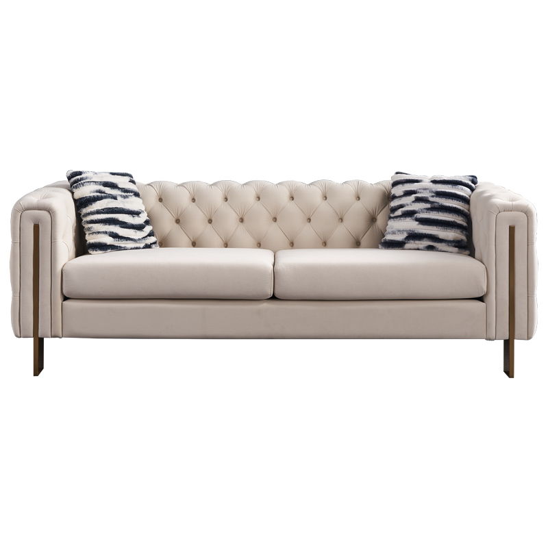 Chesterfield Modern Tufted Sofa, styled photo