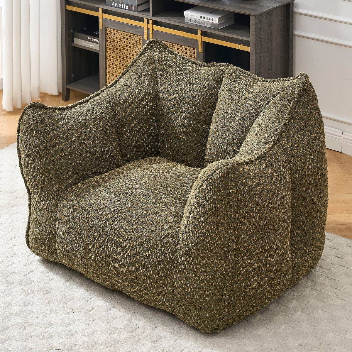 Wide Chenille Lounge Armchair, product photo (6)