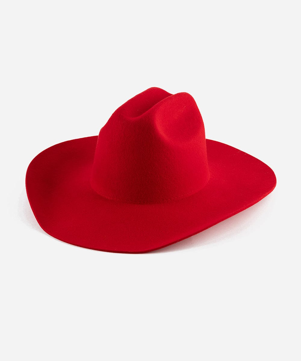 Teddy Cattleman Cowboy Hat in Cherry Red