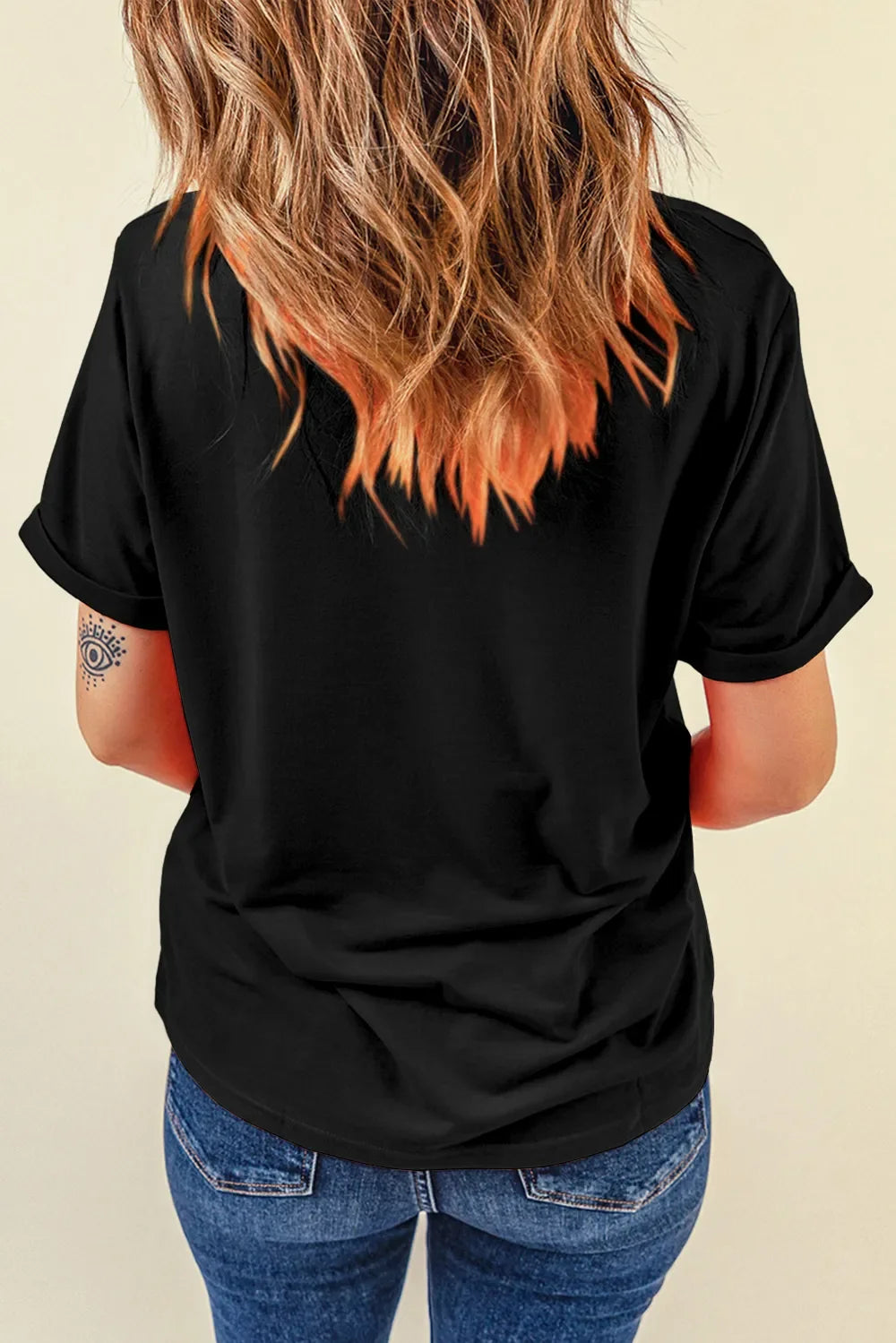 Round Neck Short Sleeve T-Shirt, alternate view (2)