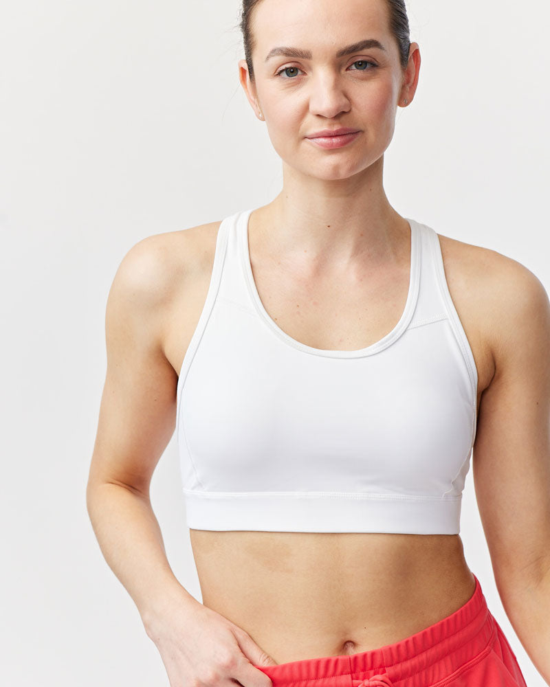 99'er Padded Sports Bra in White