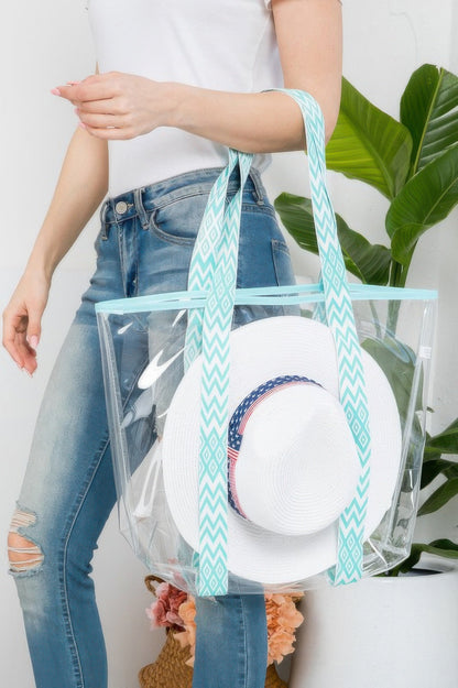 Hat Carrying Clear Tote Bag, additional detail