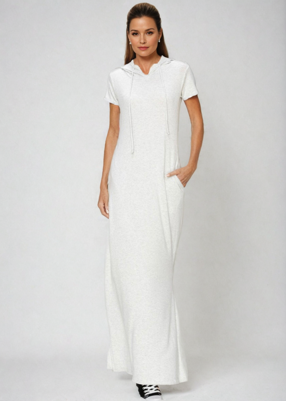 Fitkitty Culture Luxe Lounge hoodie dress, alternate view 4