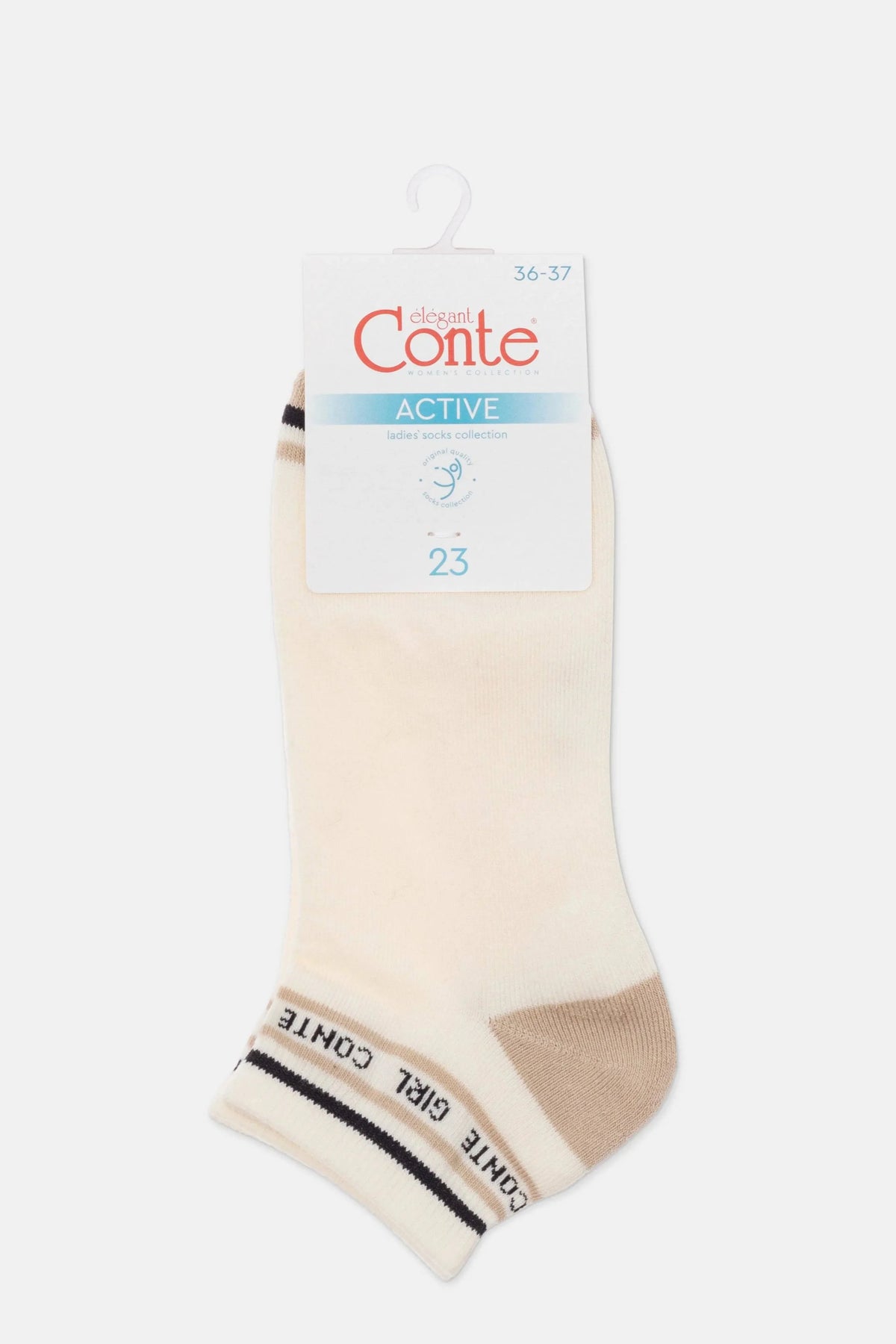 Conte Active 572 cotton ankle socks with terry foot, styled photo (2)