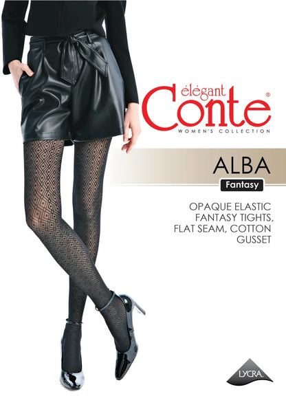 Conte Alba Fantasy Tights — Geometric Diamond Pattern, icon graphic