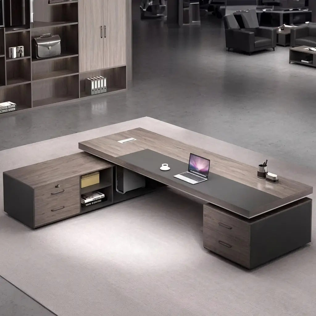 Arc Grove August L-shaped executive desk, alternate view 2