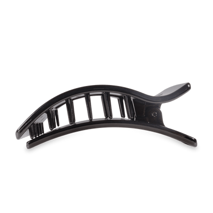 Black hair clip on a transparent background