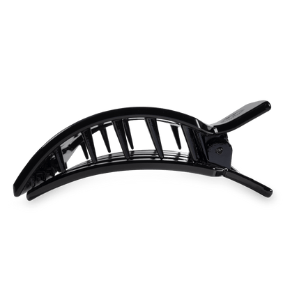 Black hair clip on a transparent background