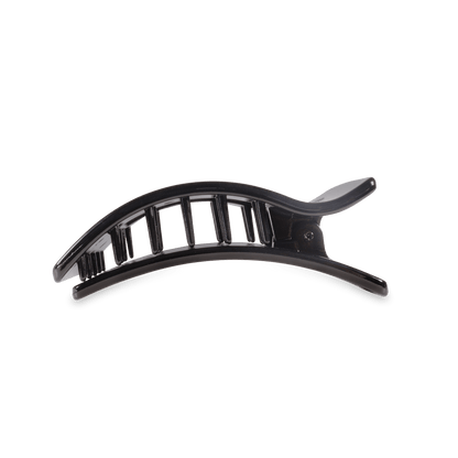Black hair clip on a transparent background