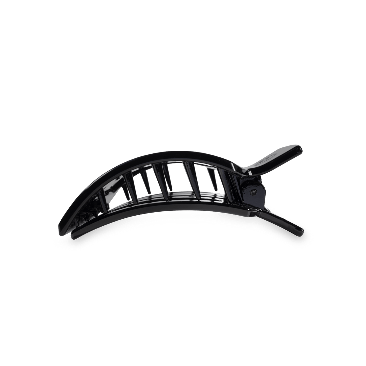 Black hair clip on a transparent background