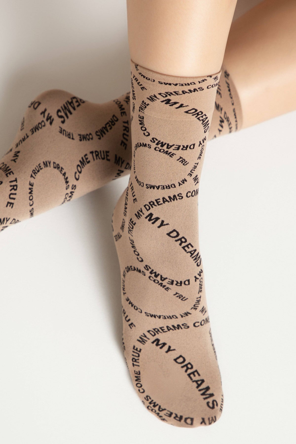 Conte Fantasy dense socks with knitted My dreams design, product photo (4)